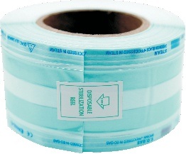 Gusseted sterilization reel, close-up